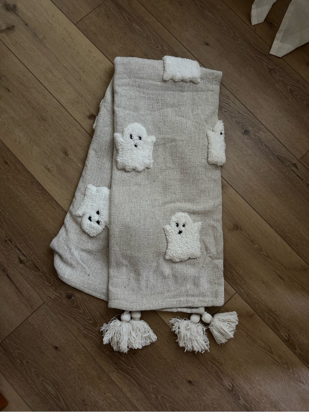 Rachel Zoe Ghost Appliqué Throw with Tassels - Home Accents
